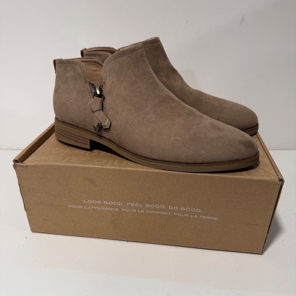Dr Scholls Womens Astir Booties 8.5 Woodsmoke New Wide Width Suede Ankle‎ Boots